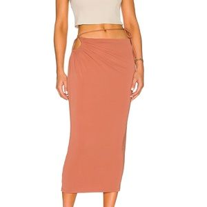 Brand New Reena Midi Skirt in Rosewood- SIZE XS